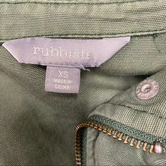 Rubbish Green 3 Pocket Drawstring Utility Jacket - Picture 8 of 8